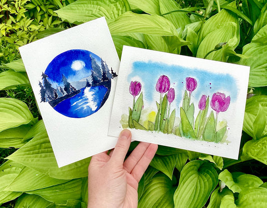 Ready to Paint Watercolour Greeting Card Sets | Choose From 30+ Designs