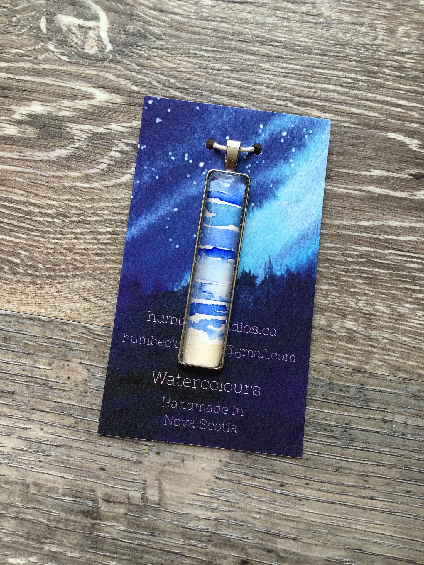 Sea Slice | Original Watercolour Pendant