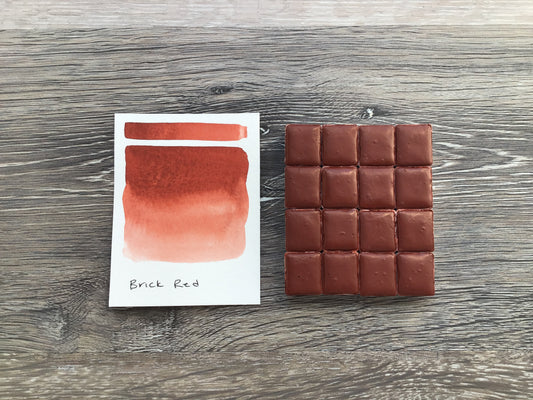 Brick Red Handmade Watercolour