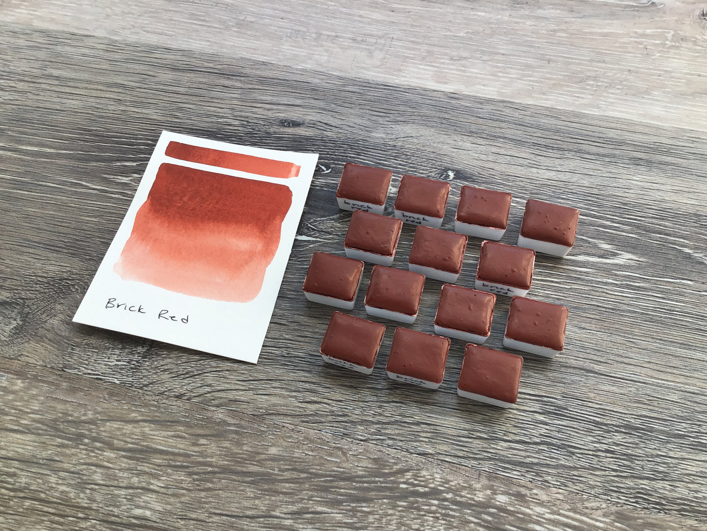 Brick Red Handmade Watercolour