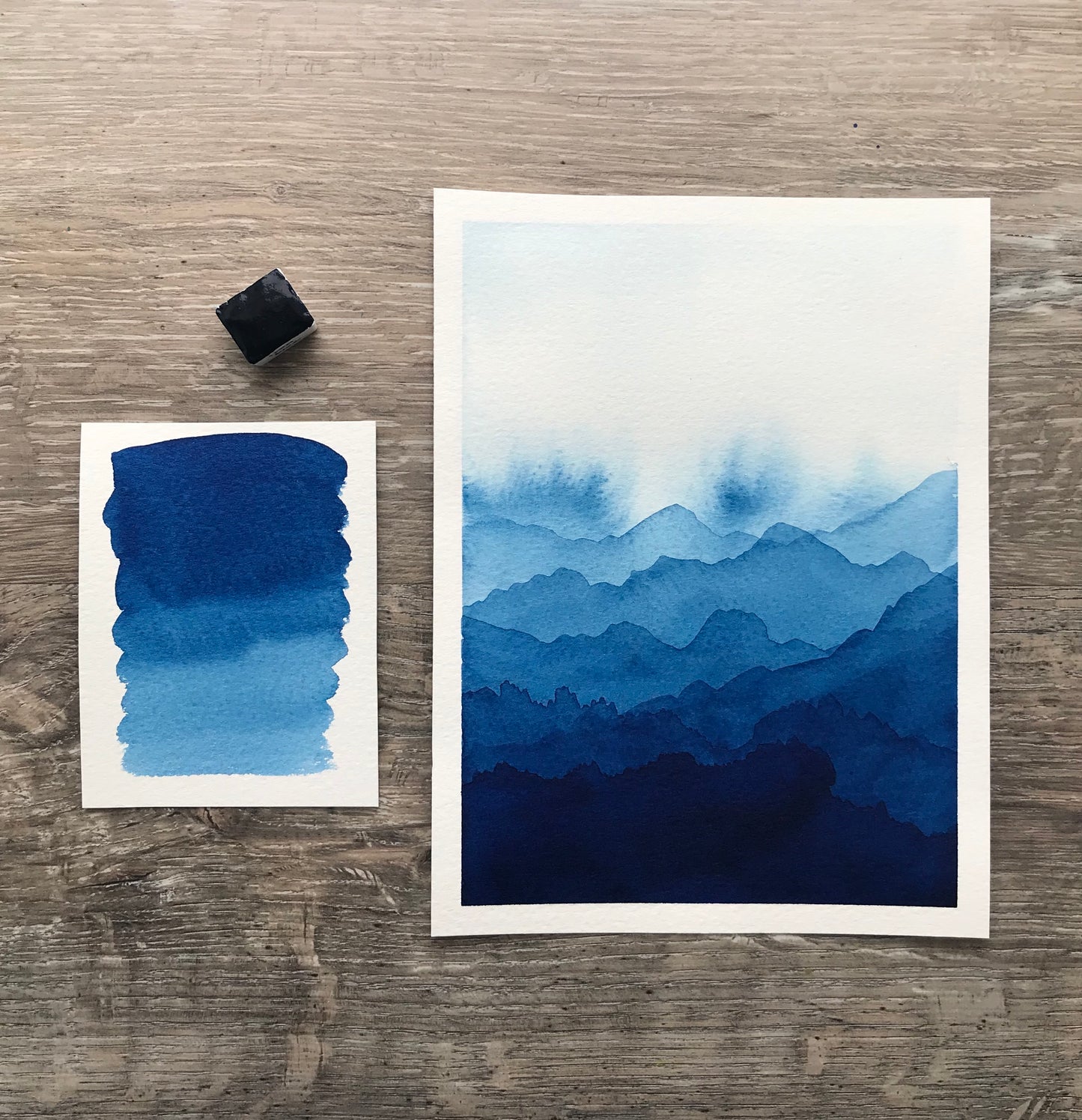 Iron Blue Handmade Watercolour, Transparent