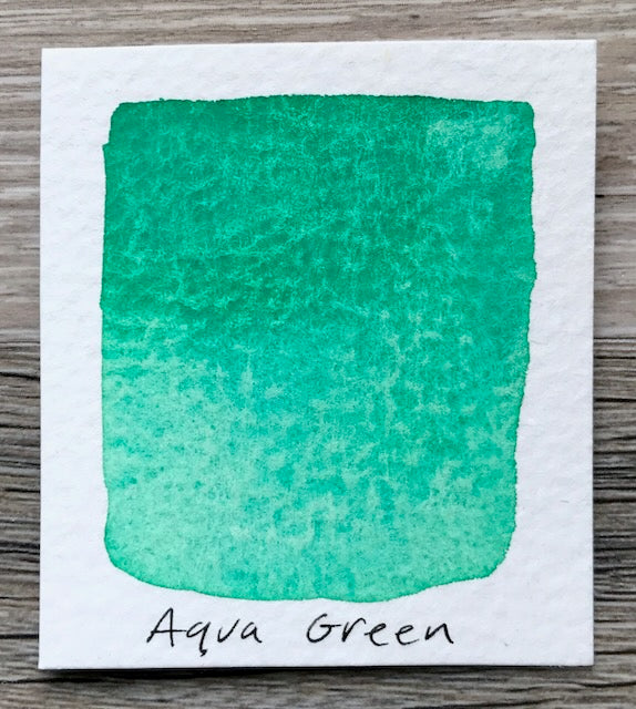 Aqua Green Handmade Watercolour