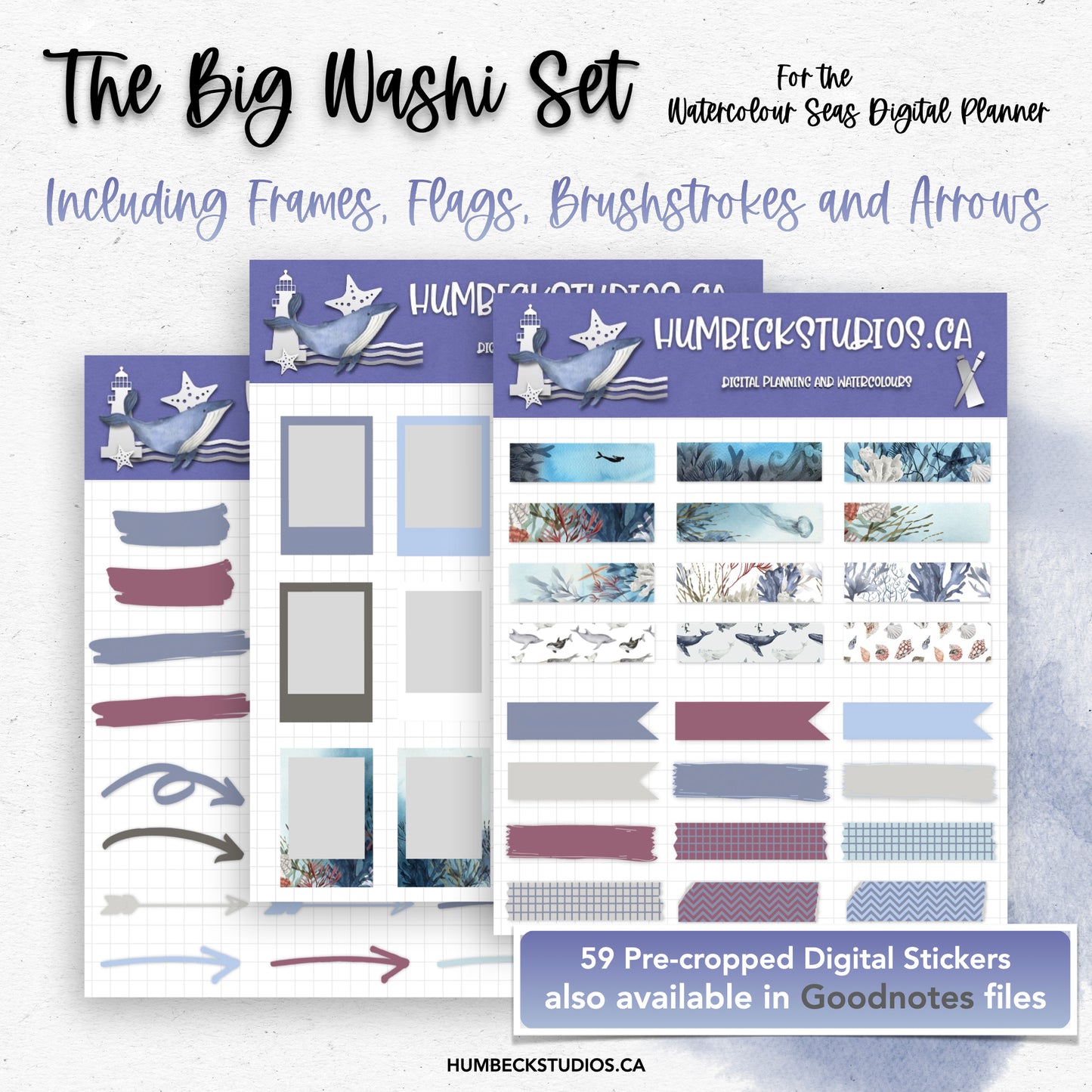 The Big Washi Set - Watercolour Seas Collection