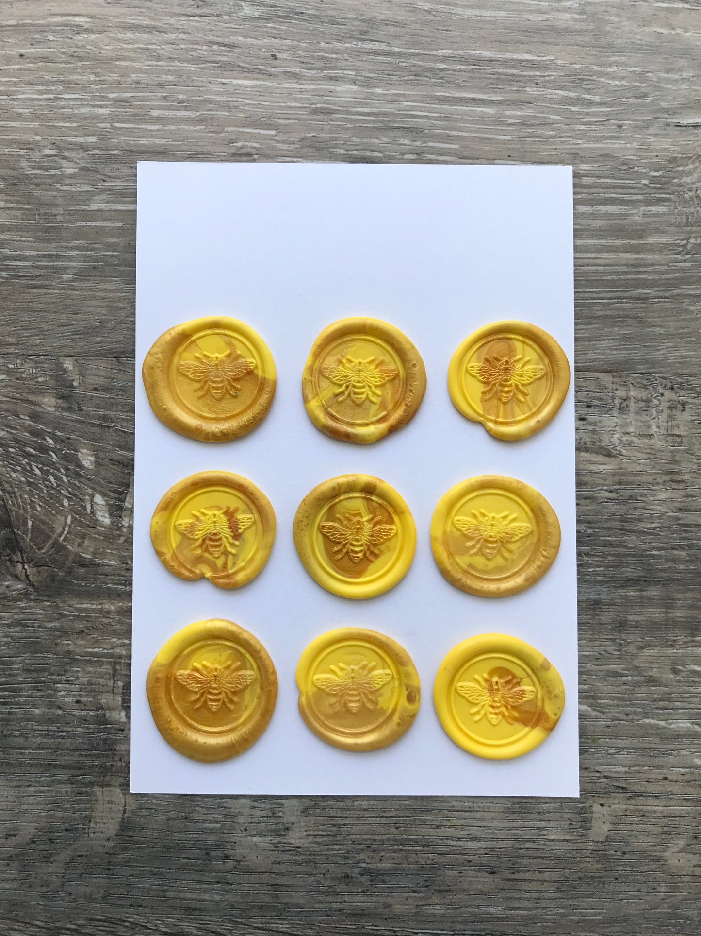 Wax Seal Set, Honey Yellow Bumblebees
